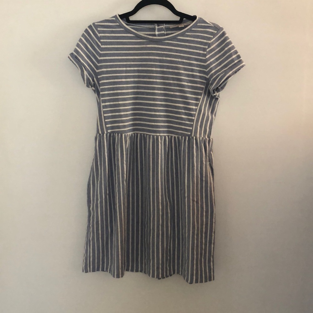 Loft Blue and White Dress